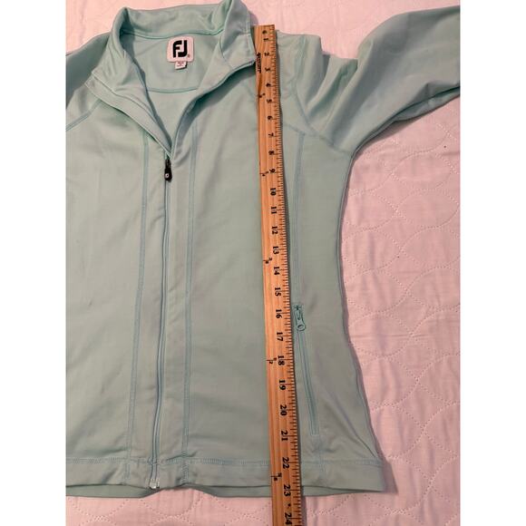 FootJoy Women’s Full Zip Golf Jacket Size Small Light Aqua Blue Activewear - Picture 8 of 10